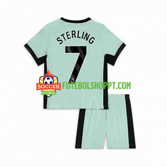 Camisola Júnior Chelsea Raheem Sterling 7 Terceiro Equipamento 2023-2024 Manga Curta