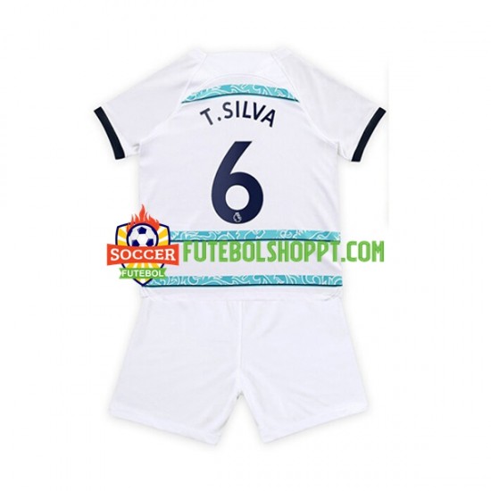 Camisola Júnior Chelsea T. Silva 6 Alternativa Equipamento 2022-2023 Manga Curta