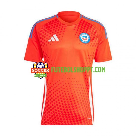 Camisola Homem Chile Copa America Principais Equipamento 2024 Manga Curta
