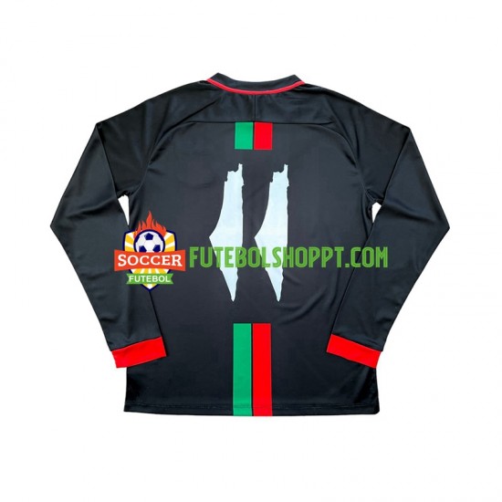 Camisola Homem Club Deportivo Palestino Center Stripre Principais Equipamento 2024-2025 Manga Comprida