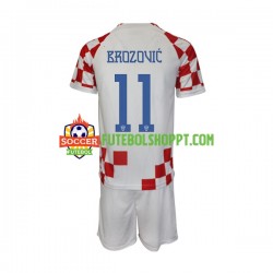 Camisola Júnior Croácia Brozovic 11 Principais Equipamento Mundial 2022 Manga Curta