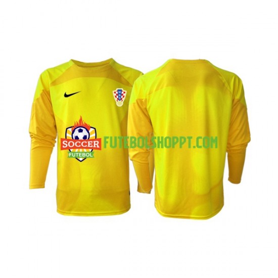 Camisola Homem Croácia Guarda-redes Principais Equipamento Copa do Mundo 2022 Manga Comprida