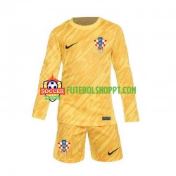 Camisola Júnior Croácia Guarda-redes Principais Equipamento Euro 2024 Manga Comprida