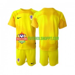 Camisola Júnior Croácia Guarda-redes Principais Equipamento Copa do Mundo 2022 Manga Curta