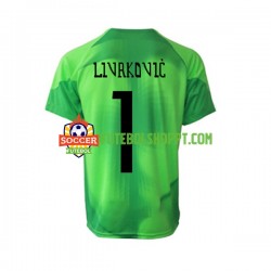 Camisola Homem Croácia Livakovic Guarda-redes Alternativa Equipamento Copa do Mundo 2022 Manga Curta