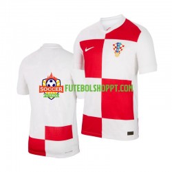 Camisola Homem Croácia Principais Equipamento Euro 2024 Manga Curta