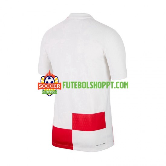 Camisola Homem Croácia Principais Equipamento Euro 2024 Manga Curta