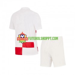 Camisola Júnior Croácia Principais Equipamento Euro 2024 Manga Curta