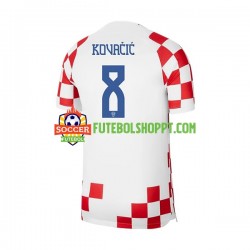 Camisola Homem Croácia Kovacic 8 Principais Equipamento Mundial 2022 Manga Curta Camisola Homem Croácia Kovacic 8 Principais Equipamento Mundial 2022 Manga Curta