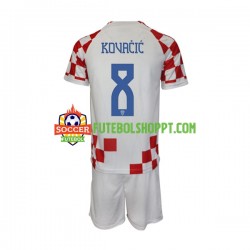 Camisola Júnior Croácia Kovacic 8 Principais Equipamento Mundial 2022 Manga Curta