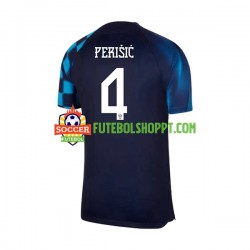 Camisola Homem Croácia Perisic 4 Alternativa Equipamento Mundial 2022 Manga Curta