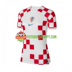 Camisola Mulher Croácia Principais Equipamento Mundial 2022 Manga Curta