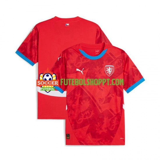 Camisola Homem Chéquia Principais Equipamento Euro 2024 Manga Curta