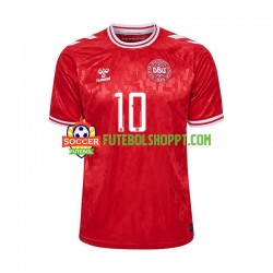 Camisola Homem Dinamarca Eriksen 10 Principais Equipamento Euro 2024 Manga Curta