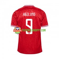 Camisola Homem Dinamarca Hojlund 9 Principais Equipamento Euro 2024 Manga Curta