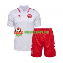 Camisola Júnior Dinamarca Alternativa Equipamento Euro 2024 Manga Curta