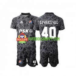 Camisola Júnior Dinamo Zagreb Livakovic 40 Guarda-redes Principais Equipamento 2022-2023 Manga Curta