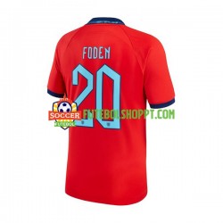 Camisola Homem Inglaterra Foden 20 Alternativa Equipamento Mundial 2022 Manga Curta