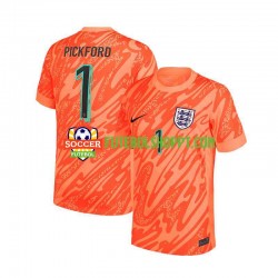 Camisola Homem Inglaterra Pickford 1 Guarda-redes Principais Equipamento Euro 2024 Manga Curta