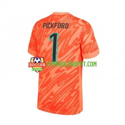 Camisola Homem Inglaterra Pickford 1 Guarda-redes Principais Equipamento Euro 2024 Manga Curta