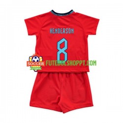 Camisola Júnior Inglaterra Henderson 8 Alternativa Equipamento Mundial 2022 Manga Curta
