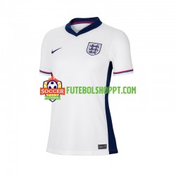 Camisola Mulher Inglaterra Principais Equipamento Euro 2024 Manga Curta
