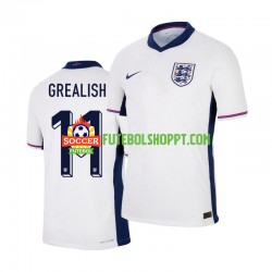 Camisola Homem Inglaterra Jack Grealish 11 Principais Equipamento Euro 2024 Manga Curta