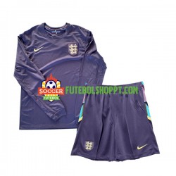 Camisola Júnior Inglaterra Alternativa Equipamento Euro 2024 Manga Comprida