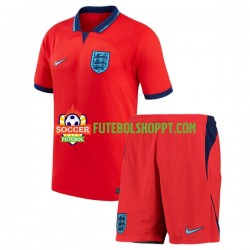 Camisola Júnior Inglaterra Alternativa Equipamento Mundial 2022 Manga Curta
