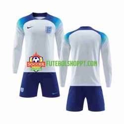 Camisola Júnior Inglaterra Principais Equipamento Copa do Mundo 2022 Manga Comprida