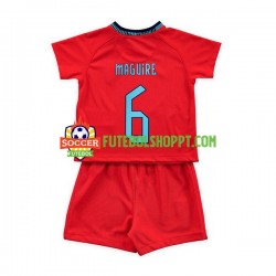 Camisola Júnior Inglaterra Maguire 6 Alternativa Equipamento Mundial 2022 Manga Curta