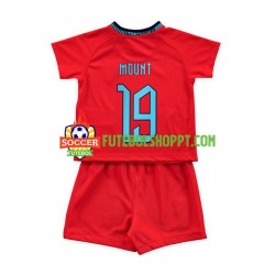Camisola Júnior Inglaterra Mount 19 Alternativa Equipamento Mundial 2022 Manga Curta