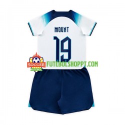 Camisola Júnior Inglaterra Mount 19 Principais Equipamento Mundial 2022 Manga Curta