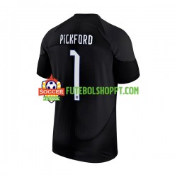 Camisola Homem Inglaterra Pickford 1 Guarda-redes Principais Equipamento Mundial 2022 Manga Curta