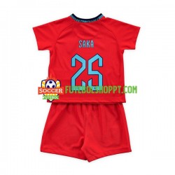 Camisola Júnior Inglaterra Saka 25 Alternativa Equipamento Mundial 2022 Manga Curta