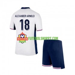 Camisola Júnior Inglaterra Trent Alexander-Arnold 18 Principais Equipamento Euro 2024 Manga Curta