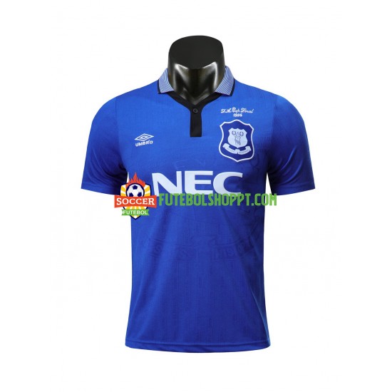 Camisola Homem Everton 1995 Retro Principais Equipamento Manga Curta