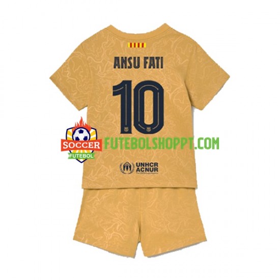Camisola Júnior FC Barcelona Ansu Fat 10 Alternativa Equipamento 2022-2023 Manga Curta
