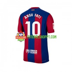 Camisola Homem FC Barcelona Ansu Fati 10 Principais Equipamento 2023-2024 Manga Curta