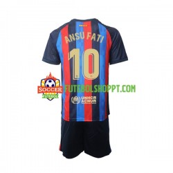 Camisola Júnior FC Barcelona Ansu Fati 10 Principais Equipamento 2022-2023 Manga Curta Camisola Júnior FC Barcelona Ansu Fati 10 Principais Equipamento 2022-2023 Manga Curta