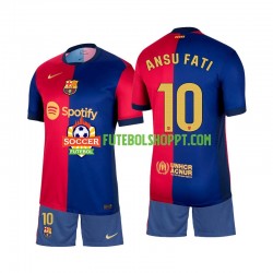 Camisola Júnior FC Barcelona Ansu Fati 10 Principais Equipamento 2024-2025 Manga Curta