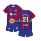 Camisola Júnior FC Barcelona Frenkie de Jong 21 Principais Equipamento 2023-2024 Manga Curta