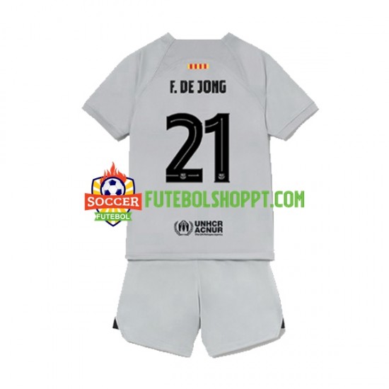 Camisola Júnior FC Barcelona Frenkie de Jong 21 Terceiro Equipamento 2022-2023 Manga Curta