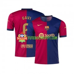 Camisola Homem FC Barcelona GAVI 6 Principais Equipamento 2024-2025 Manga Curta