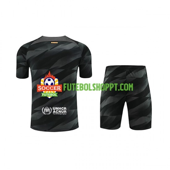 Camisola Júnior FC Barcelona Guarda-redes Alternativa Equipamento 2023-2024 Manga Curta