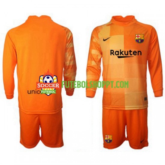 Camisola Júnior FC Barcelona Guarda-redes Principais Equipamento 2021-2022 Manga Comprida