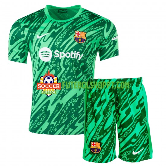 Camisola Júnior FC Barcelona Guarda-redes Principais Equipamento 2024-2025 Manga Curta