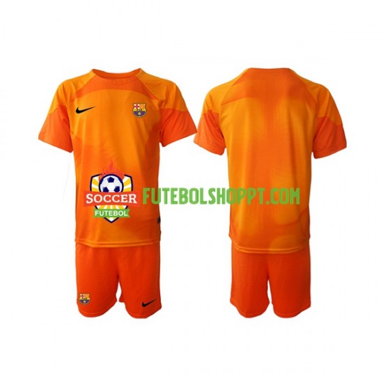 Camisola Júnior FC Barcelona Guarda-redes Terceiro Equipamento 2022-2023 Manga Curta