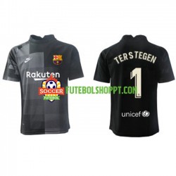 Camisola Homem FC Barcelona Ter Stegen 1 Guarda-redes Alternativa Equipamento 2021-2022 Manga Curta