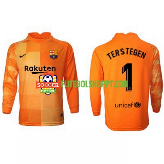 Camisola Homem FC Barcelona Ter Stegen 1 Guarda-redes Principais Equipamento 2021-2022 Manga Comprida